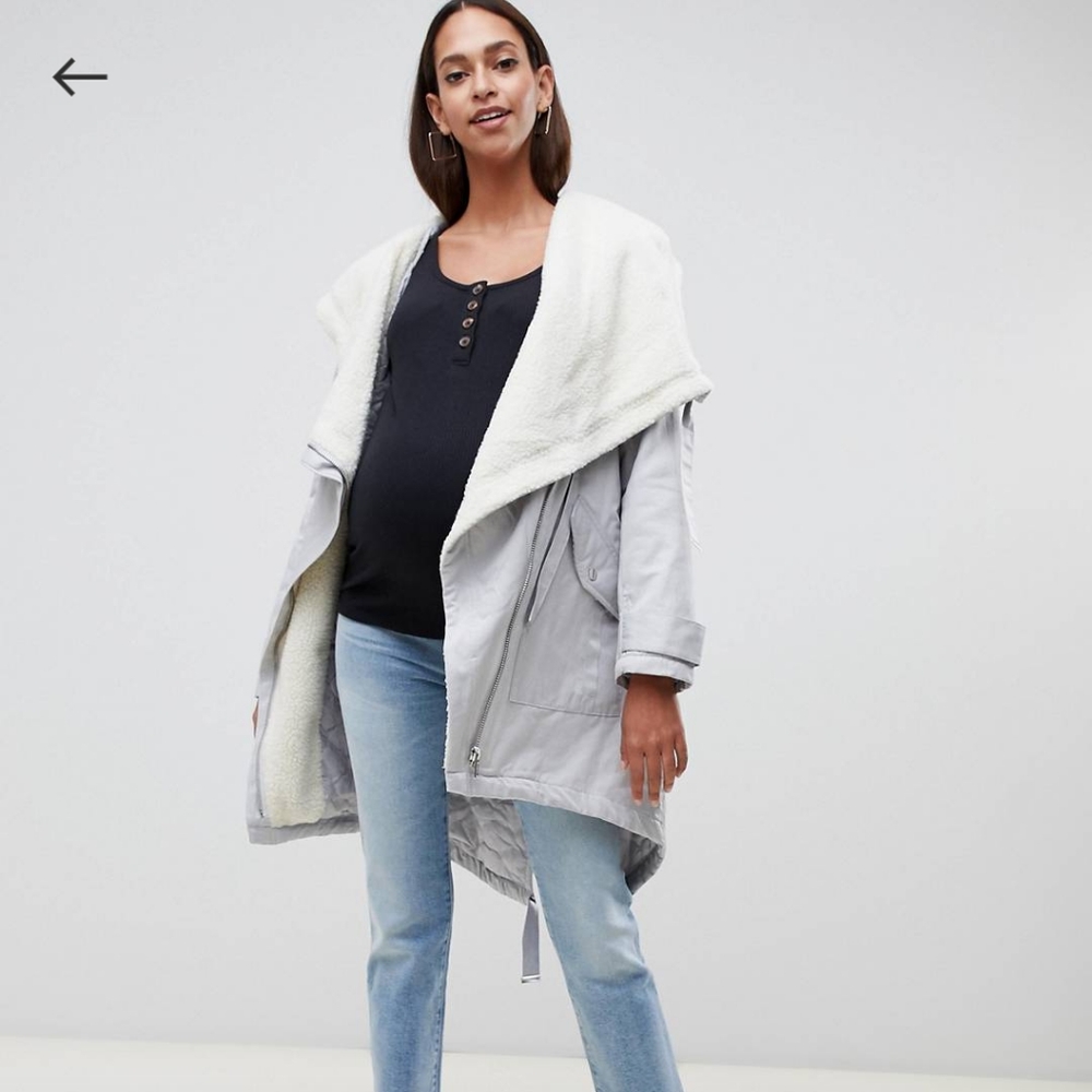 ASOS Maternity waterfall parka coat